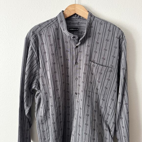 Atrium Tyrolean Style Cotton Long Sleeve Button Shirt Men's Size XL - Picture 8 of 13